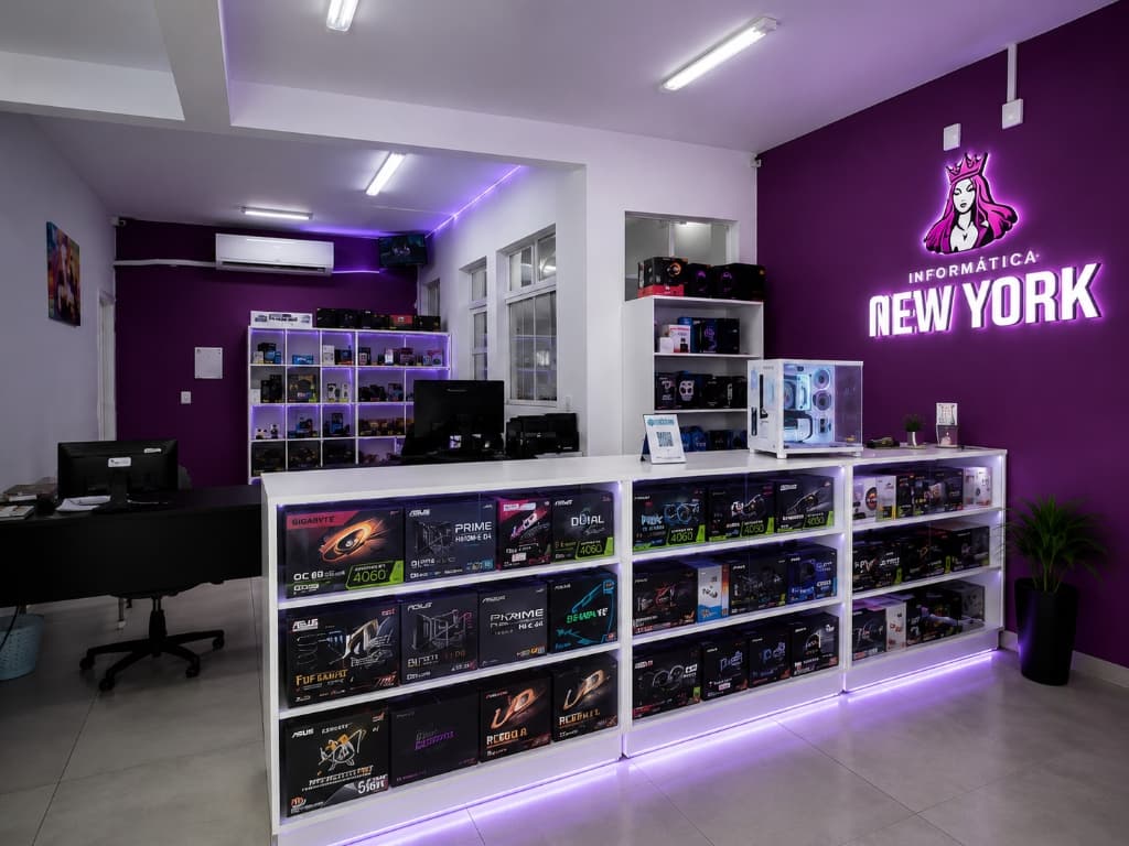 Showroom da New York Informática para avaliação de equipamentos usados