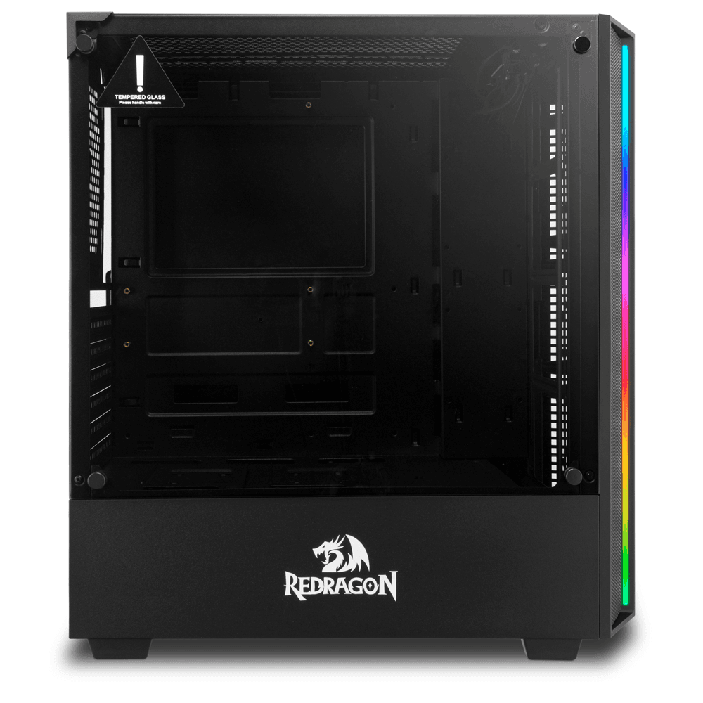 GABINETE GAMER REDRAGON GRAPPLE PRETO (NÃO ACOMPANHA FANS) - miniatura 8