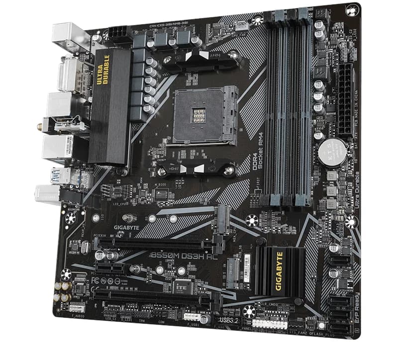 PLACA MÃE GIGABYTE B550M DS3H AC WIFI AM4 DDR4 - miniatura 4