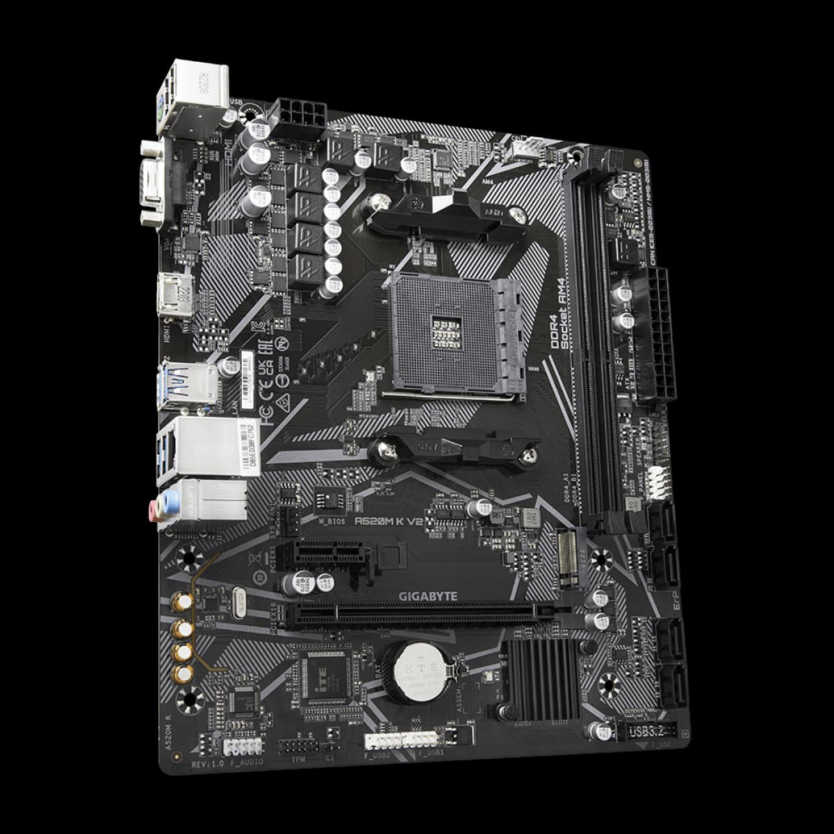 PLACA MAE AMD GIGABYTE A520M K V2 DDR4 AM4 - miniatura 4