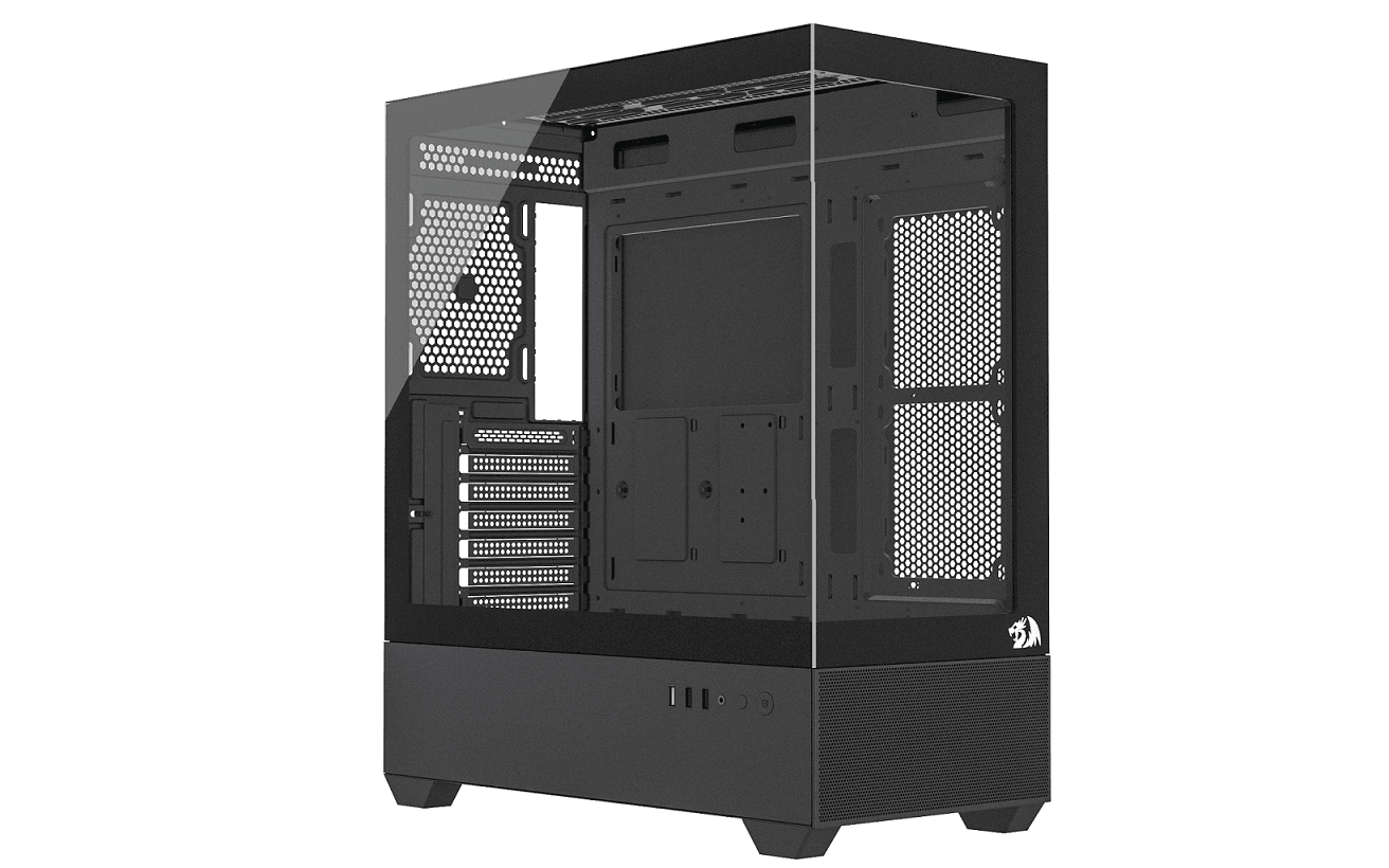GABINETE GAMER REDRAGON REFLECT FLOW, MID-TOWER, LATERAL DE VIDRO, PRETO - CA-606B - foto 1