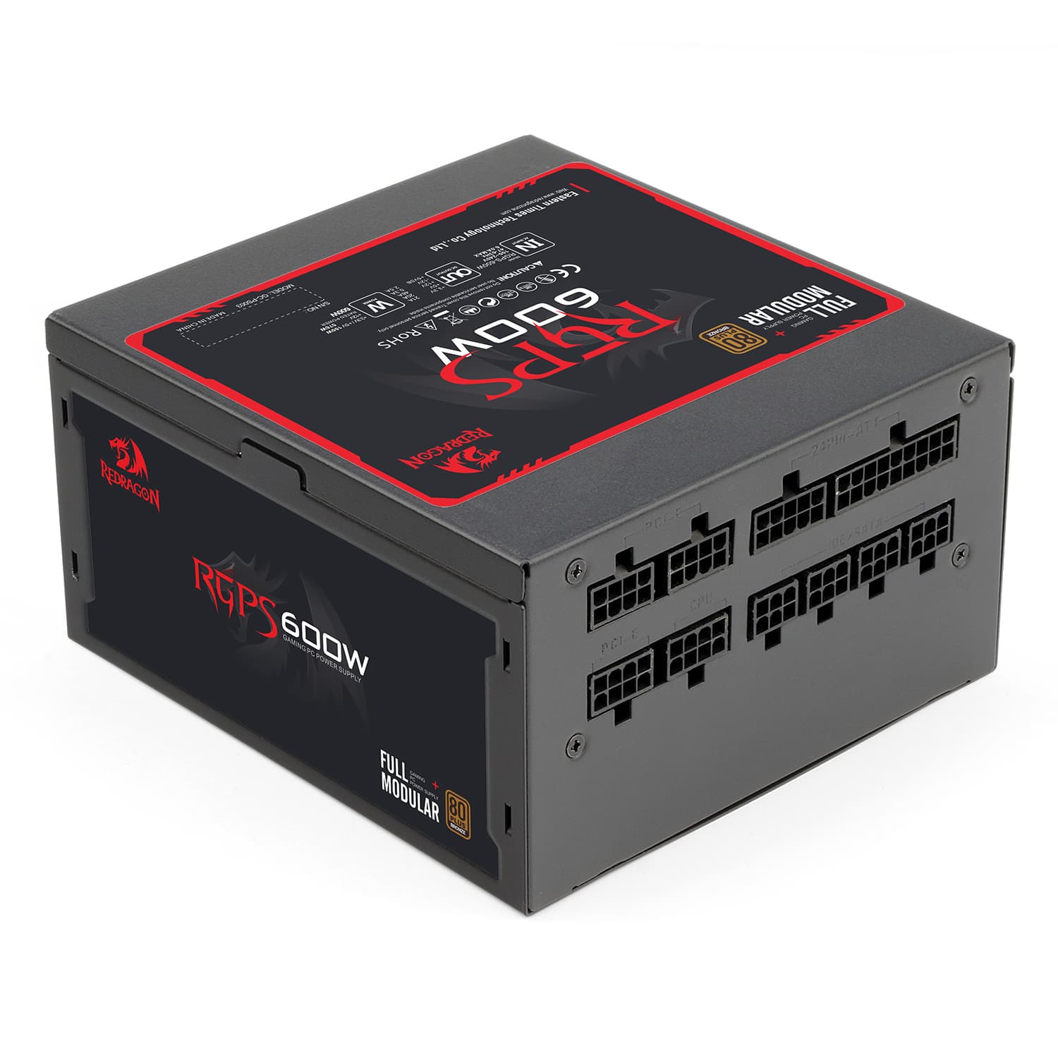 FONTE REDRAGON 600W FULL MODULAR 80 PLUS BRONZE