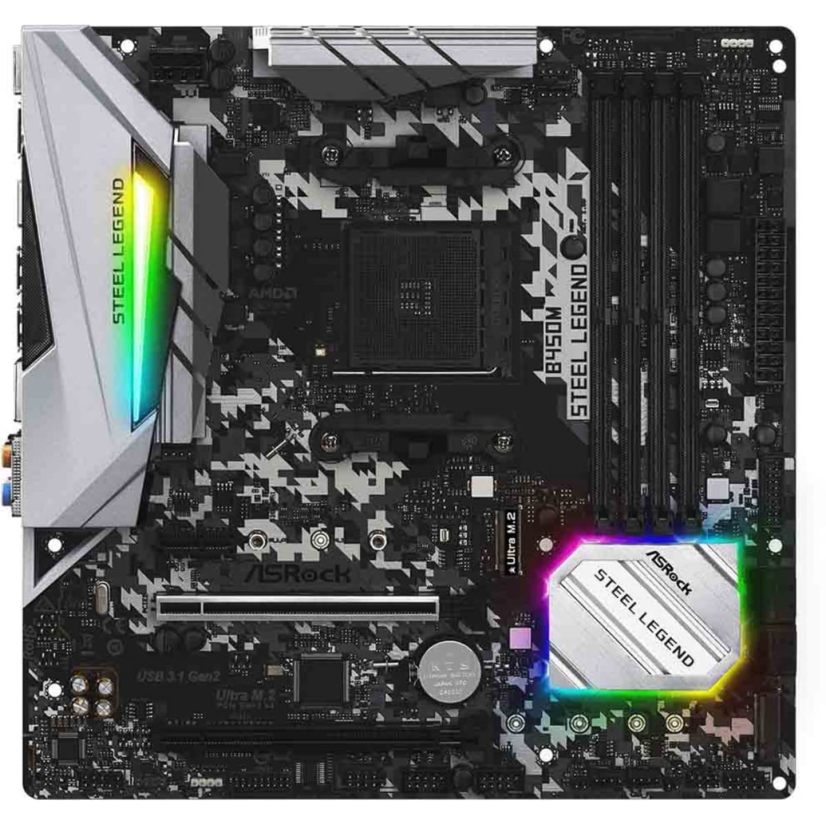 Placa Mae ASRock B450M Steel Legend - foto 1