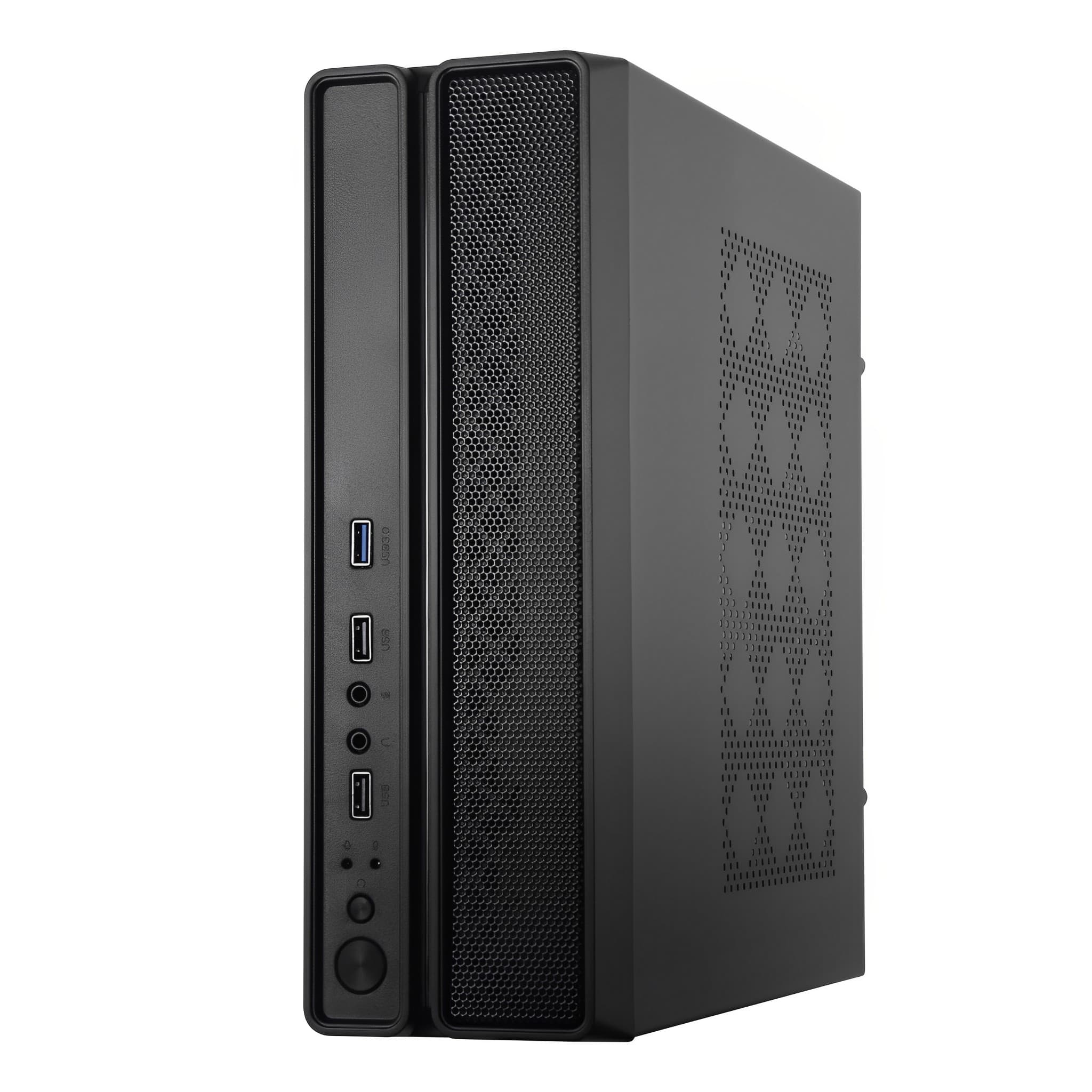 GABINETE SLIM COM FONTE 200W SLIMDESK BG-2002 PRETO BLUECASE - USB 3.0 / VERTICAL / HORIZONTAL / MICROATX / MINI-ITX - miniatura 2