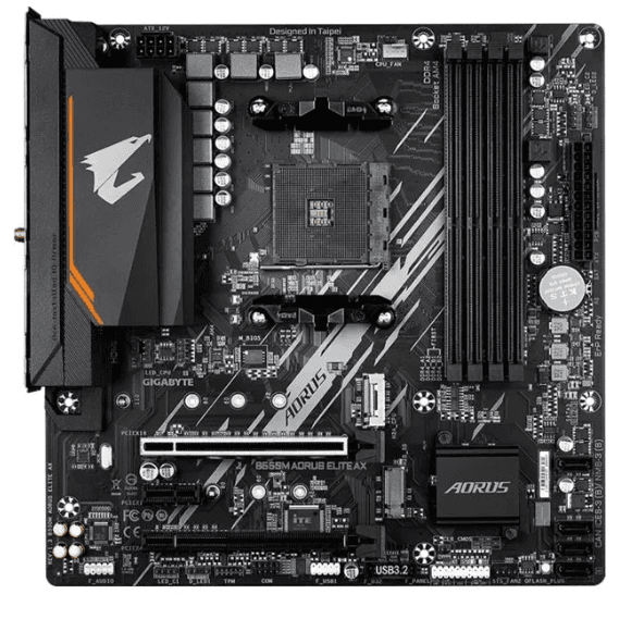 PLACA MAE GIGABYTE B550M AORUS ELITE AX - WIFI - AM4 RYZEN DDR4 - MATX - M.2 NVME - HDMI/DVI - miniatura 2