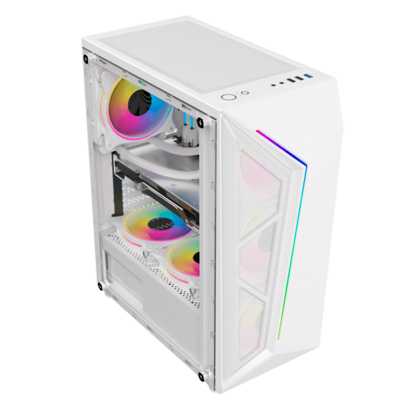 GABINETE GAMER BRANCO COM 4 FANS RGB - GB1733 - miniatura 9