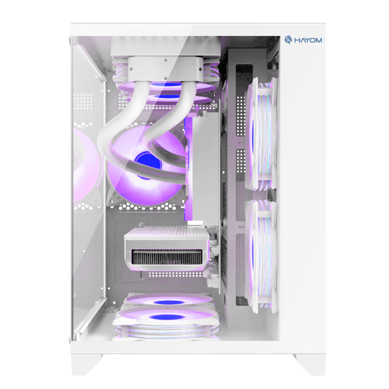 Gabinete Cubo Gamer Hayom Com 4 Fans RGB - GB1791 Branco - miniatura 2