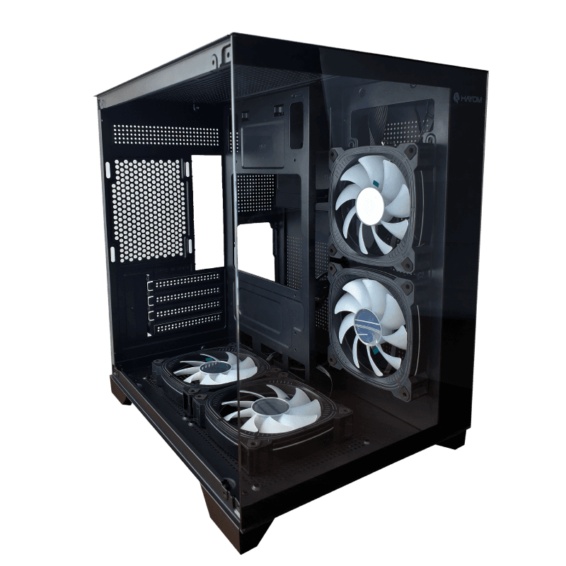 Gabinete Cubo Gamer Hayom Com 4 Fans RGB - GB1790 Preto - miniatura 2