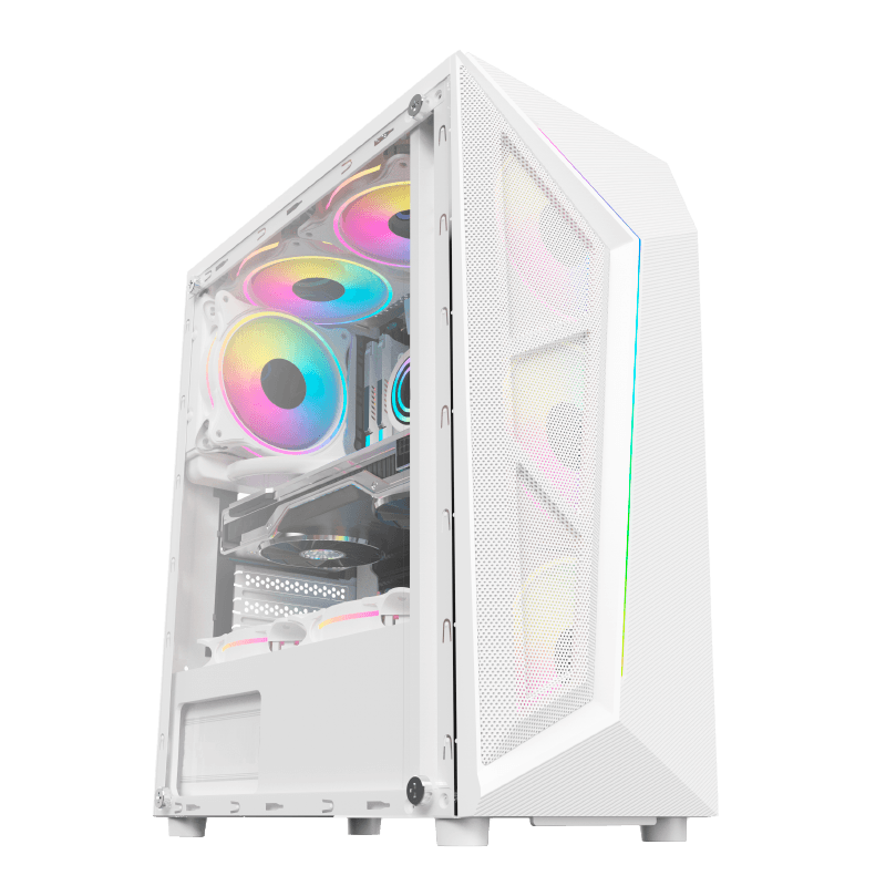 GABINETE GAMER BRANCO COM 4 FANS RGB - GB1733 - foto 1