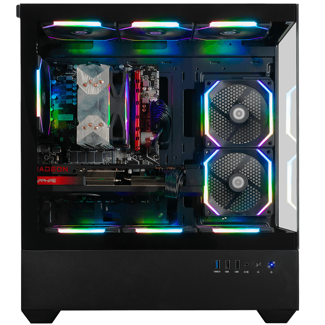GABINETE GAMER REDRAGON REFLECT FLOW, MID-TOWER, LATERAL DE VIDRO, PRETO - CA-606B - miniatura 7