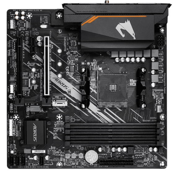 PLACA MAE GIGABYTE B550M AORUS ELITE AX - WIFI - AM4 RYZEN DDR4 - MATX - M.2 NVME - HDMI/DVI - miniatura 4