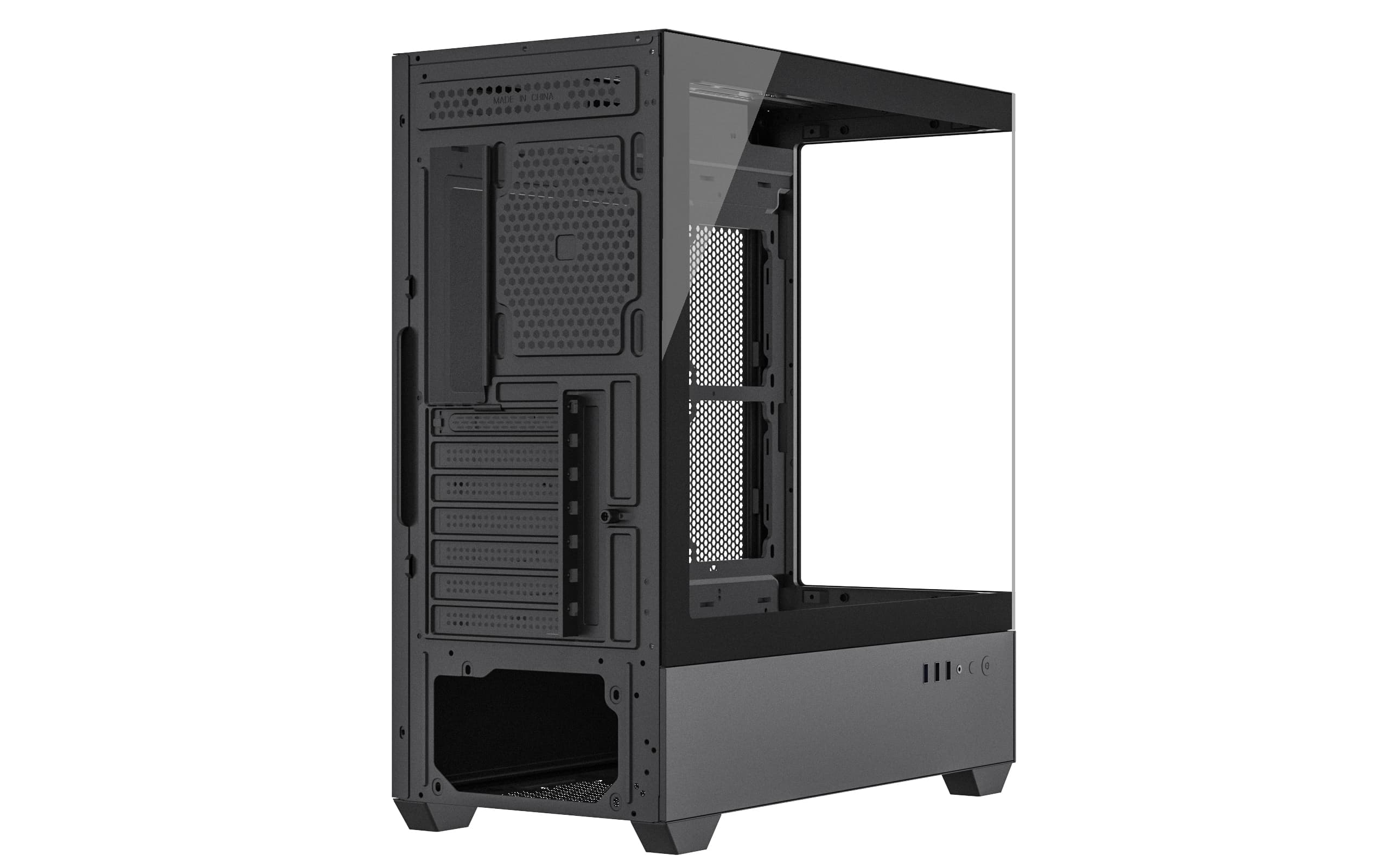 GABINETE GAMER REDRAGON REFLECT FLOW, MID-TOWER, LATERAL DE VIDRO, PRETO - CA-606B - miniatura 2