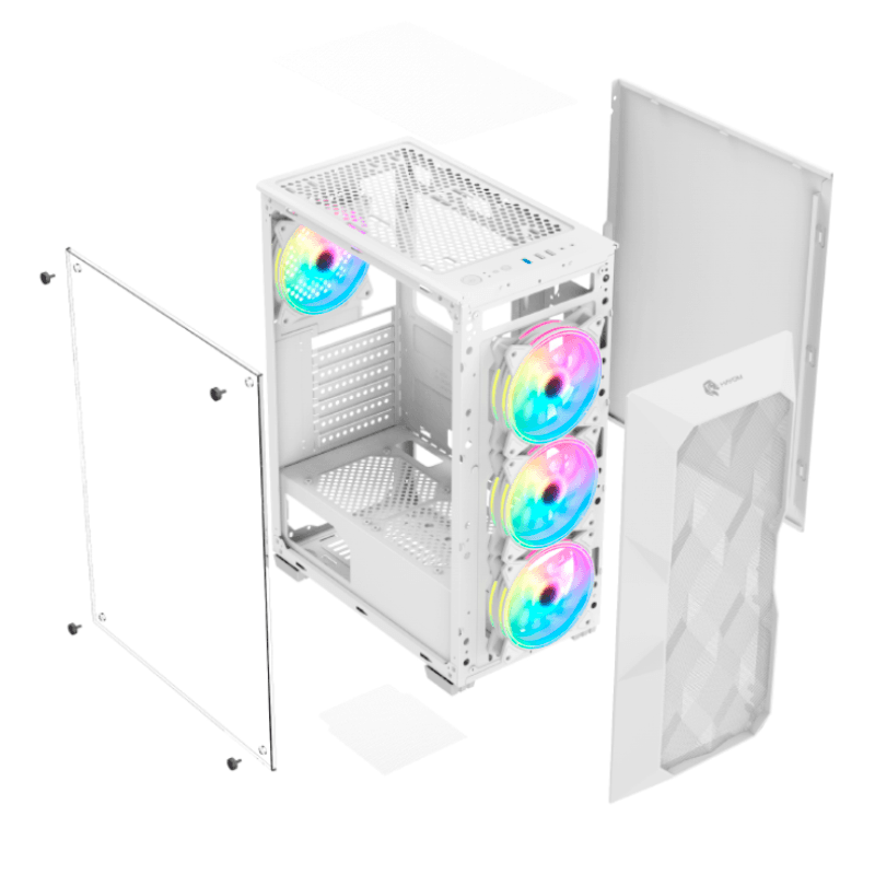 GABINETE GAMER BRANCO COM 3 FANS - GB1730 - miniatura 6