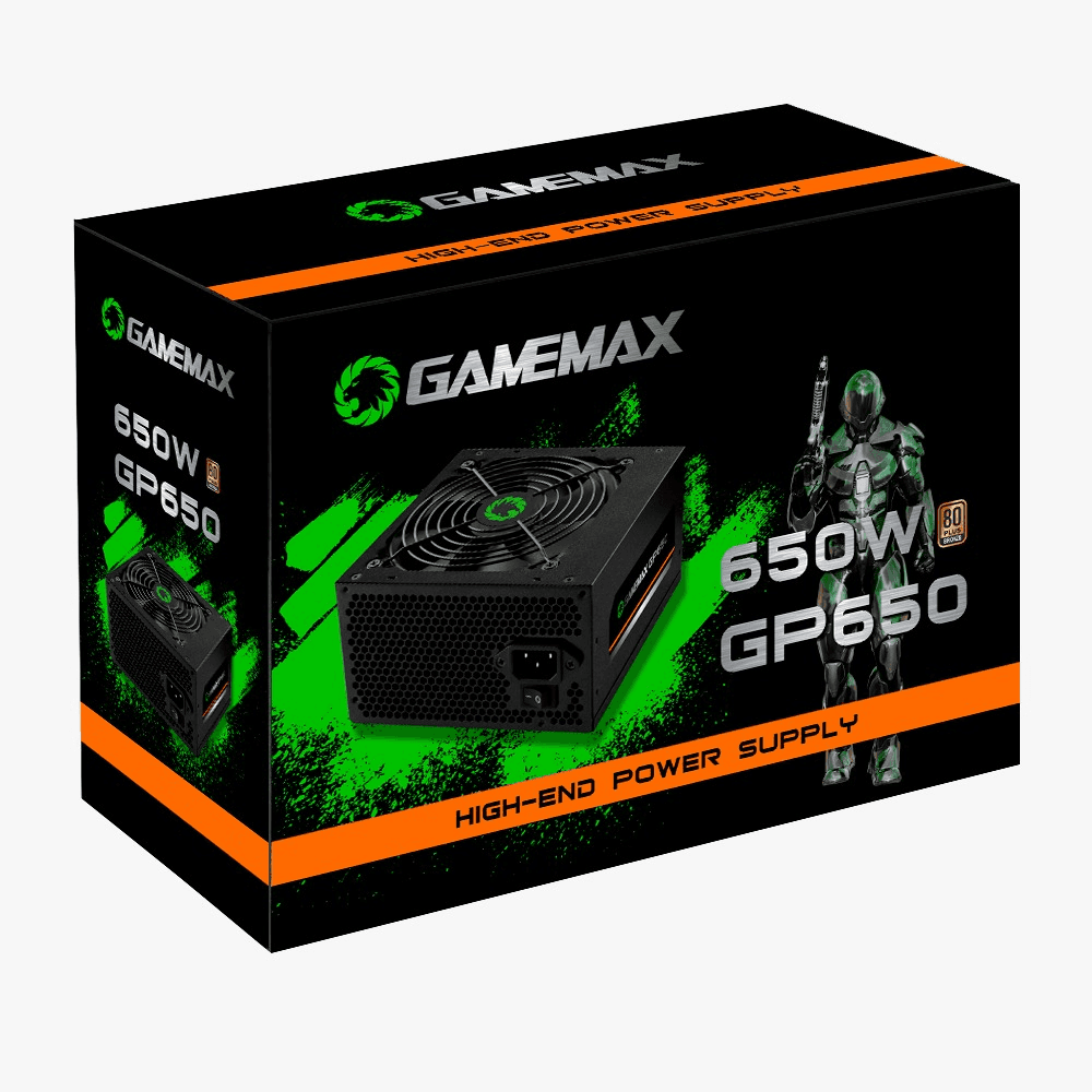 FONTE GAMEMAX 650W 80 PLUS BRONZE GP650 COM CABO PFC ATIVO