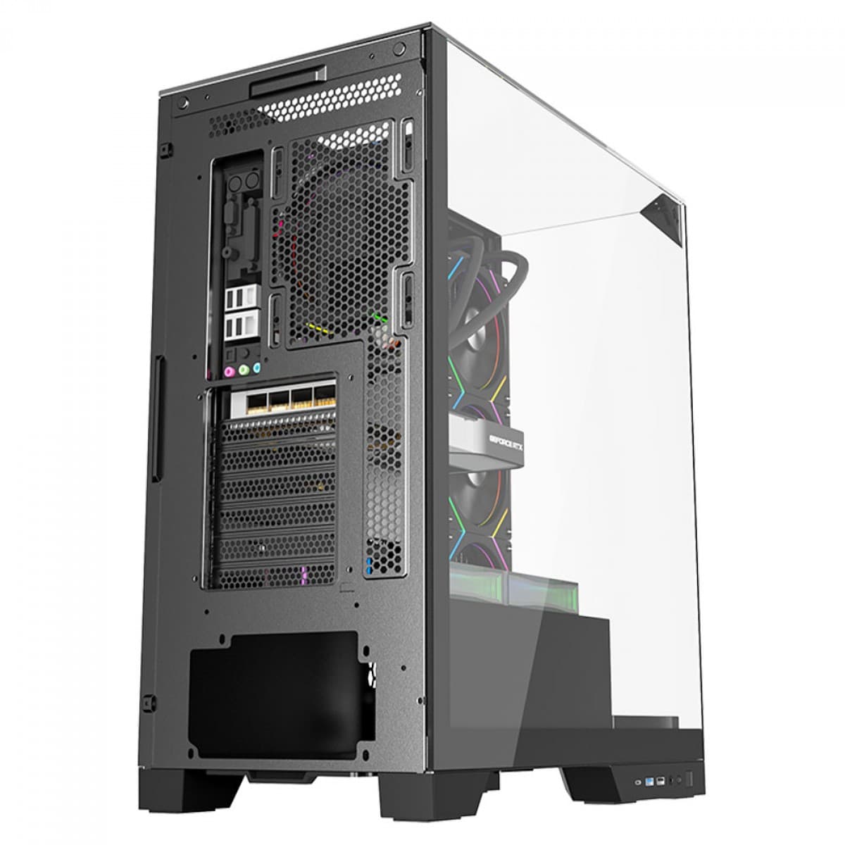 Gabinete Gamer Liketec Empire Dark, Mid Tower, Vidro Temperado, ATX, Sem Fonte, Sem Fans, Preto - miniatura 6