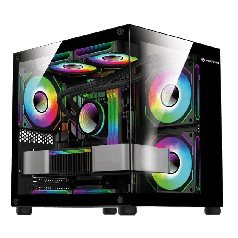 Gabinete Gamer Aquario Gb1796 Com Fan LED RGB - Hayom - foto 1