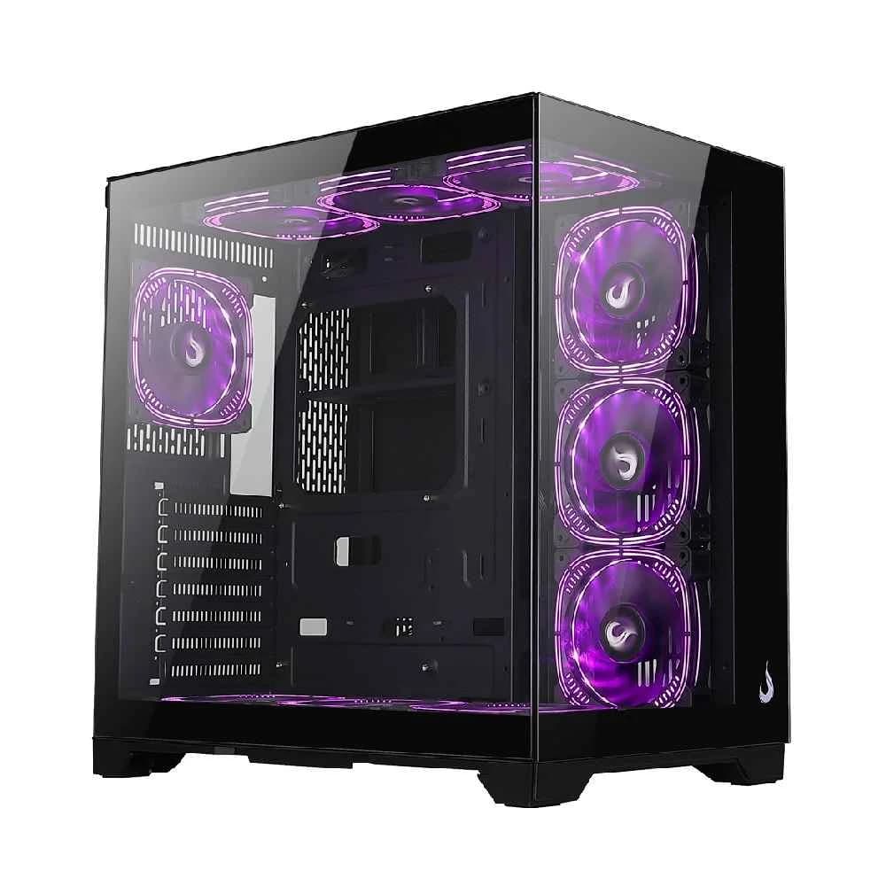 Gabinete Gamer Rise Mode Galaxy Glass Standard V2 Mid Tower Vidro Temperado USB 3.0 S/ Fans Preto - RM-GA-GGST2-FB - foto 1
