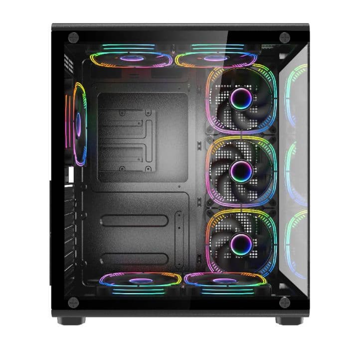 Gabinete Gamer Rise Mode Galaxy Glass X Mid Tower Vidro Temperado USB 3.0 S/ Fan Preto RM-GA-GGX-FB - miniatura 4