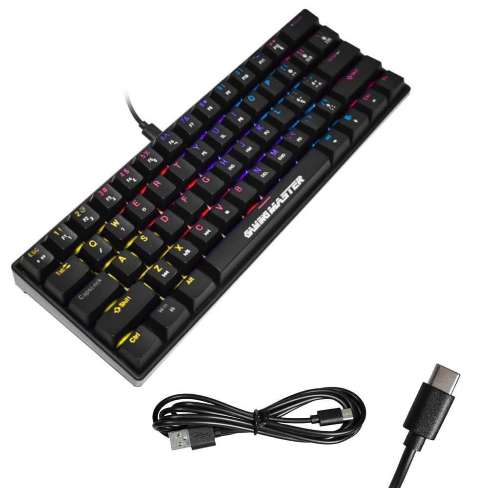 TECLADO KMEX MECANICO GAMER SPECTRAFURY PRETO KBL8 RGB - foto 1