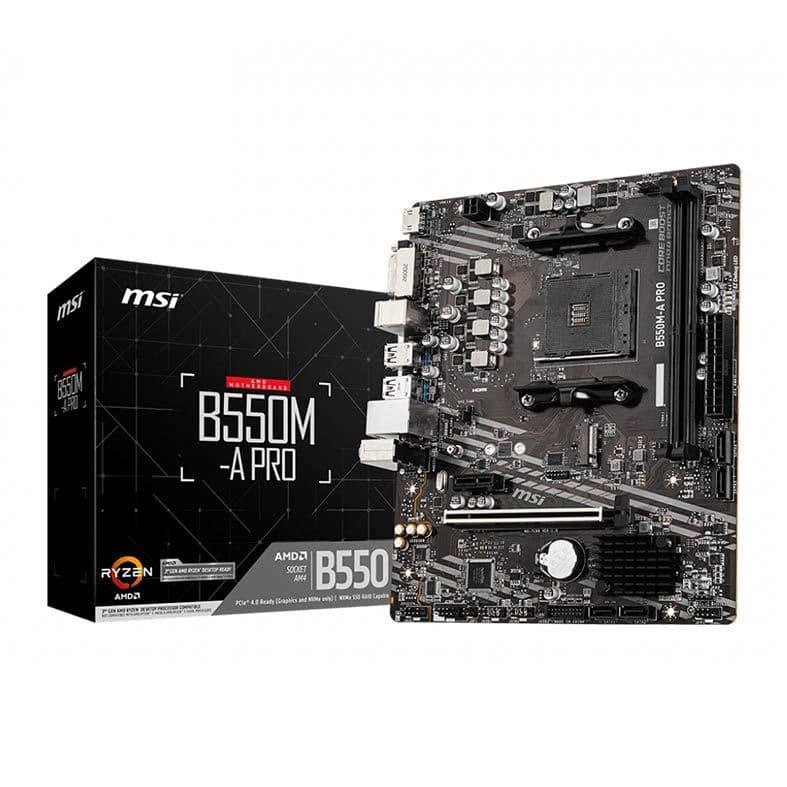 Placa Mae MSI B550M-A PRO, DDR4, Socket AM4, M-ATX, Chipset AMD B550, B550M-A PRO - foto 1