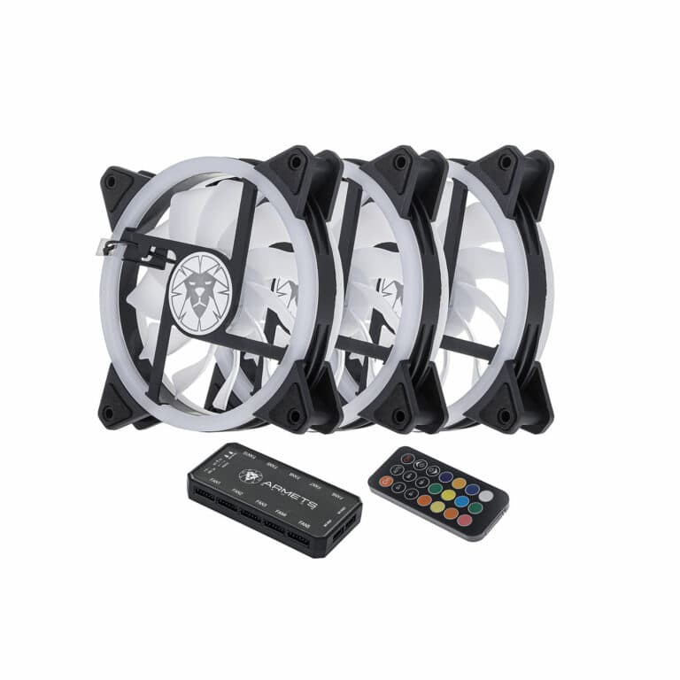 KIT 3X FAN ARMETS COOLER RGB 120X120 CONTROLE REMOTO E CONTROLADORA KCF3-01 - miniatura 4