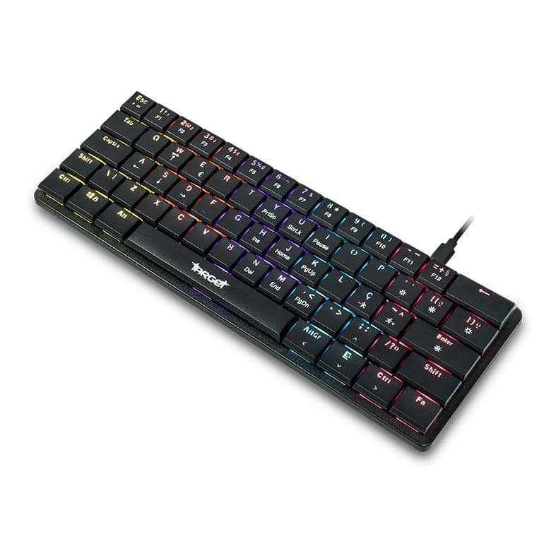 Teclado Mecanico TGT Sherman LP60, Rainbow, ABNT2, Switch Azul, Preto, TGT-SHLOW-RBW01 - miniatura 2