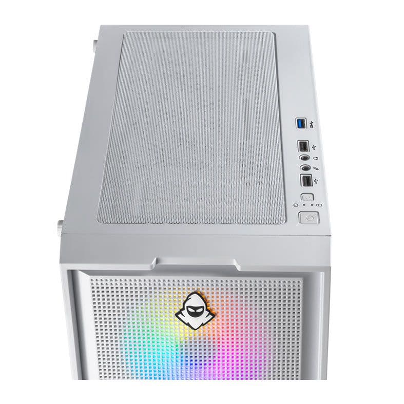 Gabinete Gamer Mancer Narok V2, Rainbow, Mid-Tower, Lateral de Vidro, Com 3 Fans, Branco, MCR-NRKWH- - miniatura 2