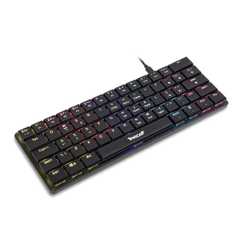 Teclado Mecanico TGT Sherman LP60, Rainbow, ABNT2, Switch Azul, Preto, TGT-SHLOW-RBW01 - miniatura 4