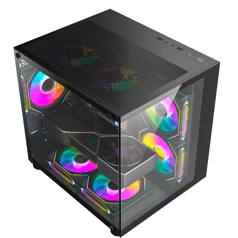 Gabinete Gamer Aquario Gb1796 Com Fan LED RGB - Hayom - miniatura 2