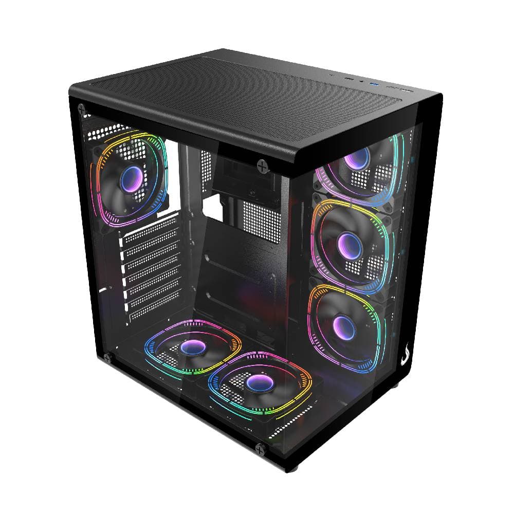 Gabinete Gamer Rise Mode Galaxy Glass X Mid Tower Vidro Temperado USB 3.0 S/ Fan Preto RM-GA-GGX-FB - miniatura 2