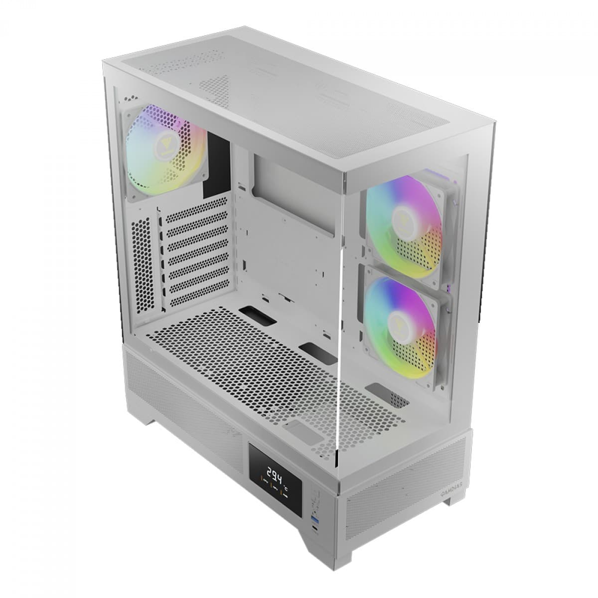 Gabinete Gamer Gamdias Atlas M1 WH, Mid Tower, Vidro Temperado, ATX, White, Sem Fonte, Com 3 Fans ARGB - miniatura 2