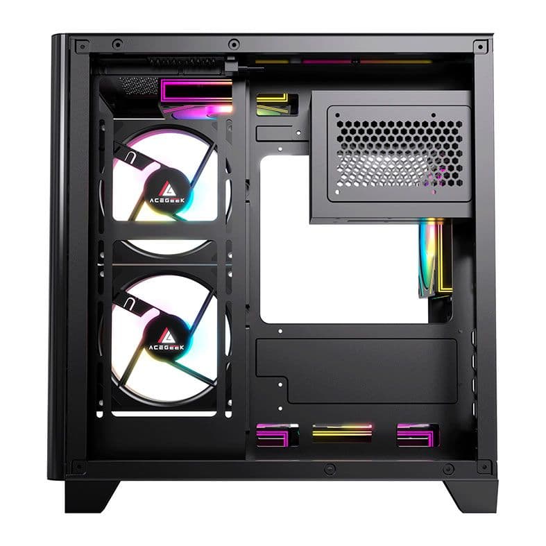Gabinete Gamer Acegeek Arcane, Mid-Tower, Lateral de Vidro, Preto, AG-ARCANE-BK - miniatura 9