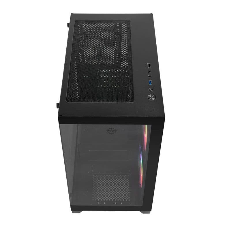Gabinete Gamer TGT Gladiator, Rainbow, Mid-Tower, Lateral de Vidro, Com 2 Fans, Preto, TGT-GLD-BK - miniatura 6