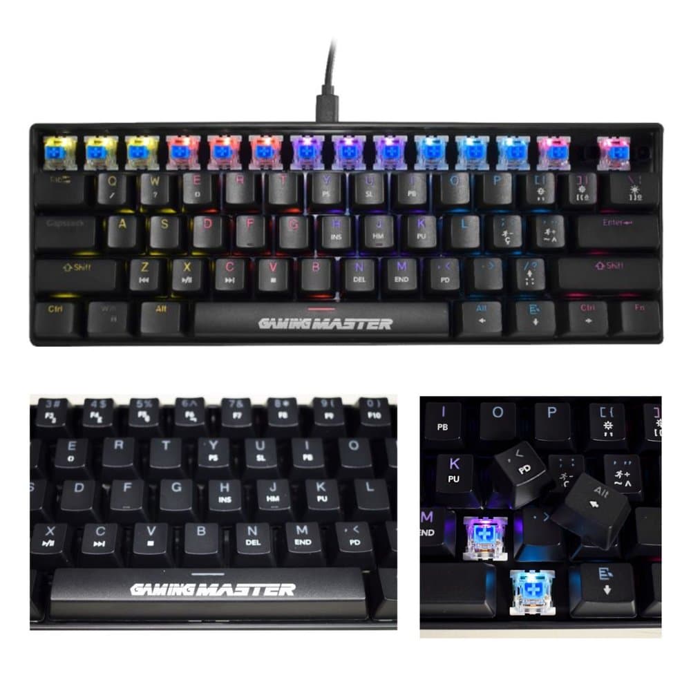 TECLADO KMEX MECANICO GAMER SPECTRAFURY PRETO KBL8 RGB - miniatura 2