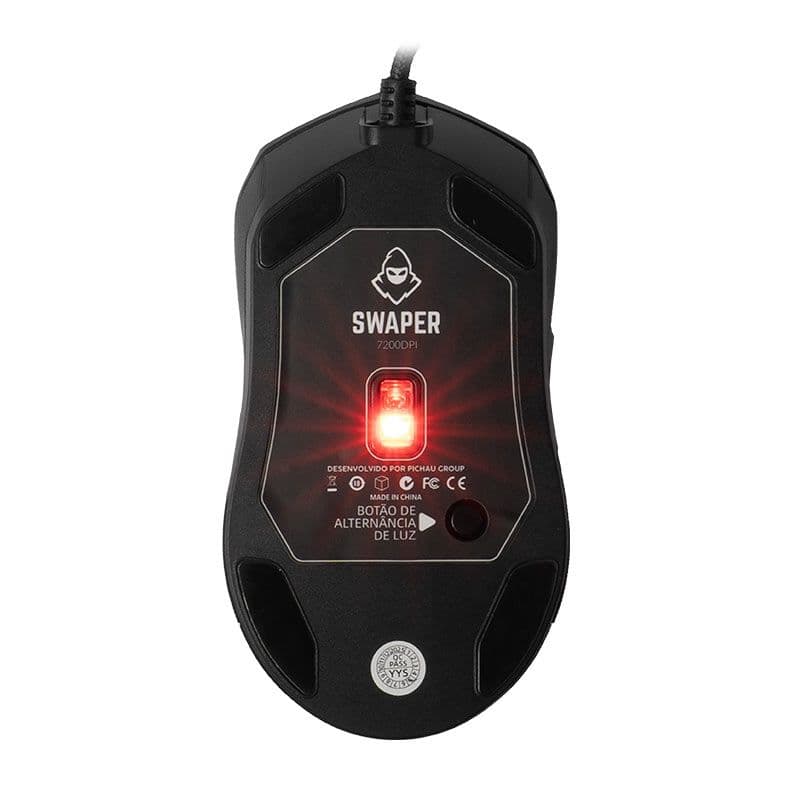 Mouse Gamer Mancer Swaper, RGB, 7200DPI, 5 Botoes, Preto, MCR-SWPR-BL01 - miniatura 4