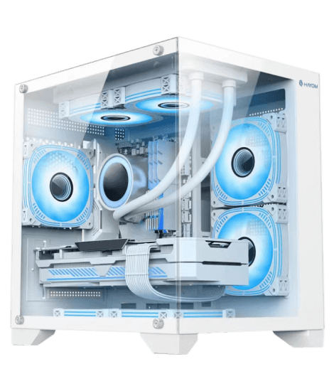Gabinete Cubo Gamer Hayom Com 3 Fans RGB - GB1791 Branco - foto 1