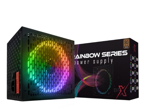 FONTE BRX ATX 500W AUTOMATICA RGB 80 PLUS