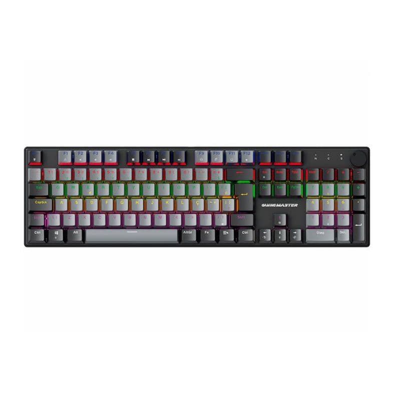 TECLADO K-MEX MECANICO GAMER SHADOWSCOPE KGY528 CINZA E PRETO - foto 1